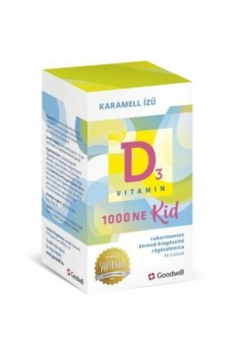 Goodwill D3-vitamin Kid 1000NE rágótabletta – 90db