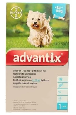 Advantix spot on ampulla kutyáknak 4kg alatt 1db