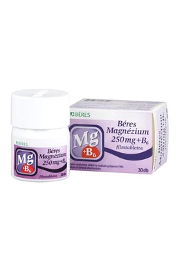 BÉRES MAGNÉZIUM 250 MG + B6 FILMTABLETTA - 30X