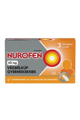 NUROFEN 60 MG VÉGBÉLKÚP GYERMEKEKNEK - 10X
