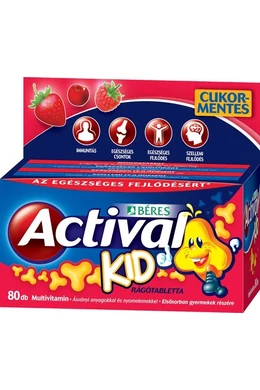 BÉRES ACTIVAL KID MULTIVITAMIN RÁGÓTABLETTA - 80X