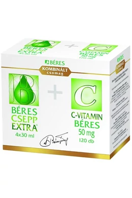 BÉRES CSEPP FORTE - 4 X 30 ML + BÉRES C-VITAMIN 50 MG - 120X