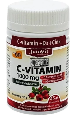 JUTAVIT C VIT 1000MG CSIPKEB D3+CINK FTBL - 45 X