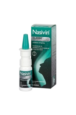 NASIVIN CLASSIC 0,5 MG/ML TARTÓSÍTÓSZERMENTES OLDATOS ORRSPRAY - 10 ML