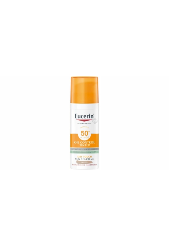 Eucerin Sun Oil Control színezett napozó krém-gél SPF50+ medium 50ml