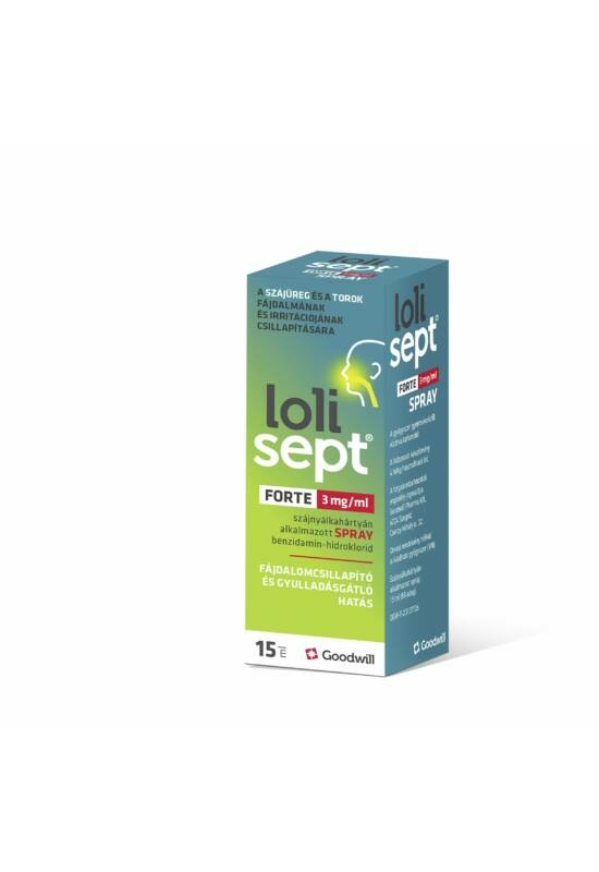 Lolisept 1,5 mg/ml szájnyálkahártyán alkalmazott spray 1x30 ml