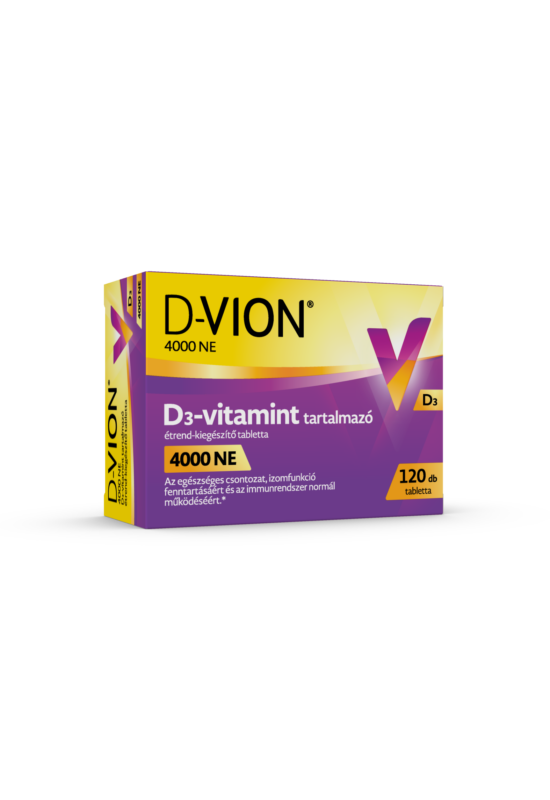 D-Vion 4000 NE D3-vitamint tartalmazó tabletta 120x