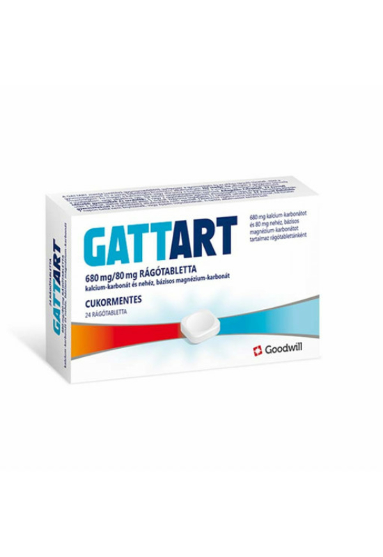 GATTART 680 Mg/80 Mg Rágótabletta 24x
