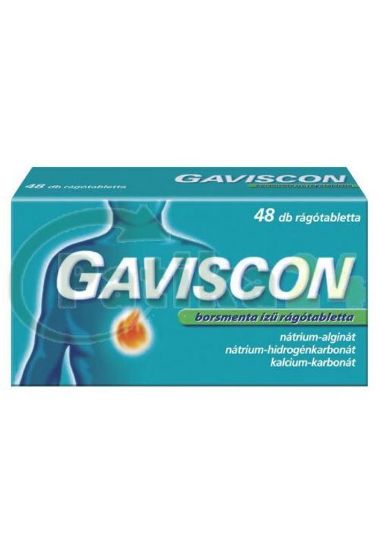GAVISCON BORSMENTA ÍZŰ RÁGÓTABLETTA - 48X BUB