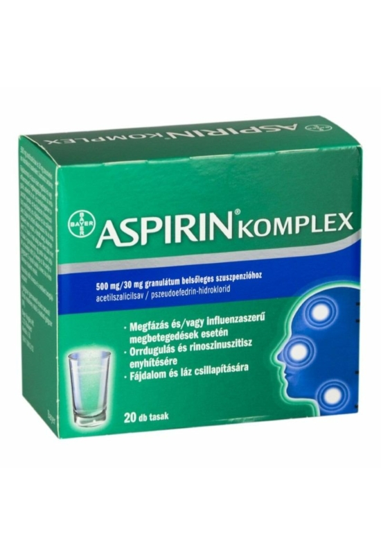 ASPIRIN COMPLEX 500MG/30MG GRAN BELS SZUSZP - 20X