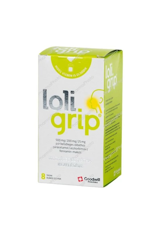 LOLIGRIP 500 MG/200 MG/25 MG POR BELSŐLEGES OLDATHOZ - 8X
