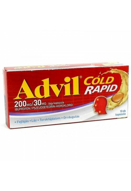 ADVIL COLD RAPID 200 mg/30 mg LÁGY KAPSZULA 10x