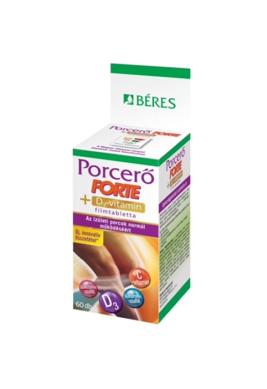 Béres Porcerő Forte+D3-vitamin filmtabletta 60x