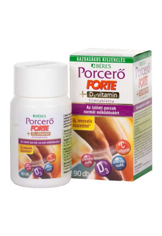 Béres Porcerő Forte+D3-vitamin filmtabletta 90x