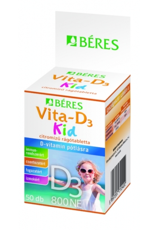 Béres Vita-D3 Kid 800NE rágótabletta 50x