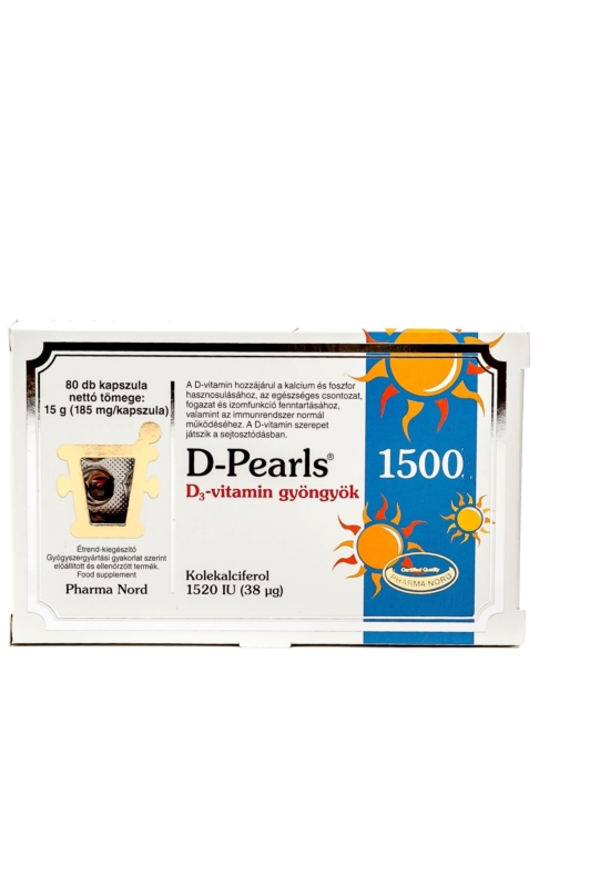 D-Pearls D-vitamin gyöngyök 1500 kapszula 80x