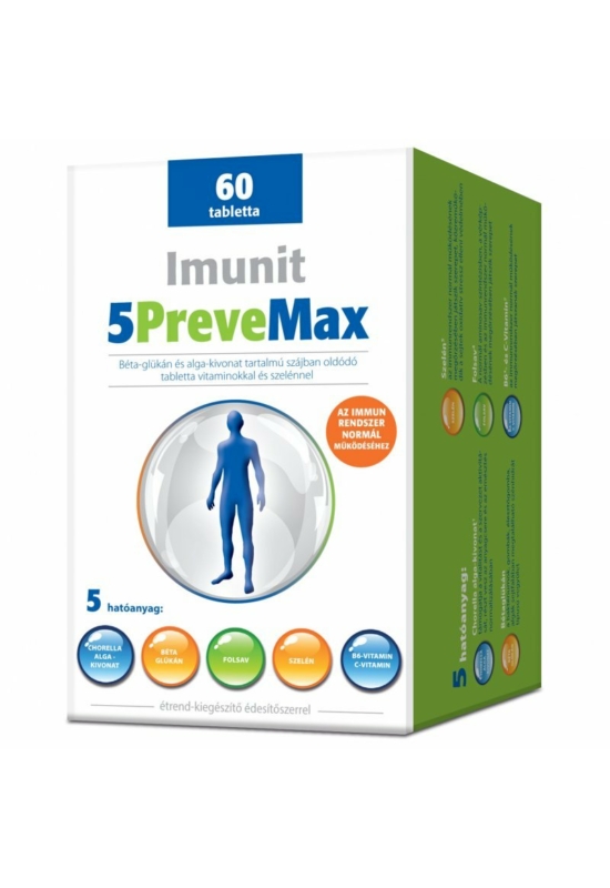Imunit 5PreveMax béta-glükán+alga-kivonat tabletta 60db