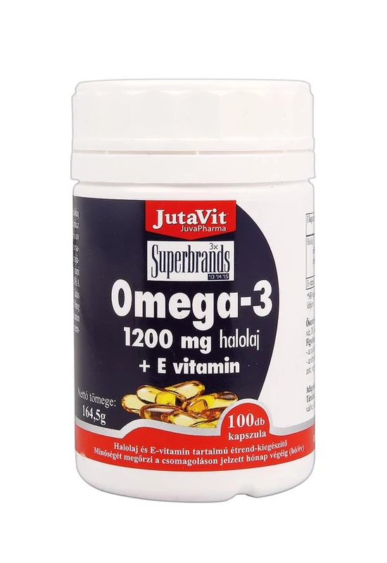 JUTAVIT OMEGA-3 HALOLAJ 1200 MG + E-VITAMIN KAPSZULA - 100 X