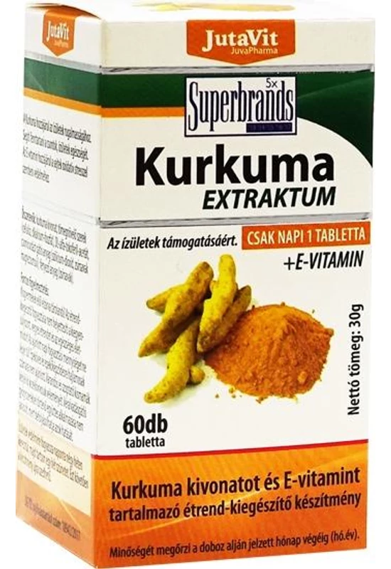 JUTAVIT KURKUMA EXTRAKTUM + E-VITAMIN TABLETTA - 60 X