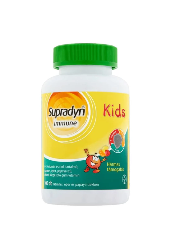 SUPRADYN IMMUNE KIDS C-VITAMIN, D-VITAMIN, CINK GUMIVITAMIN - 100X