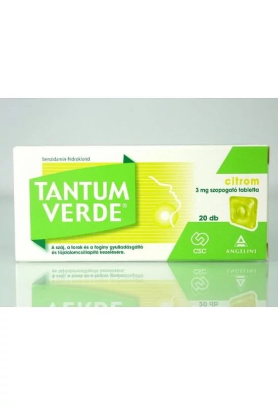 TANTUM VERDE CITROM 3MG SZOPOGATÓ TABLETTA - 20X