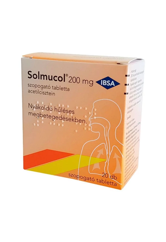 SOLMUCOL 200 mg szopogató tabletta 20 db
